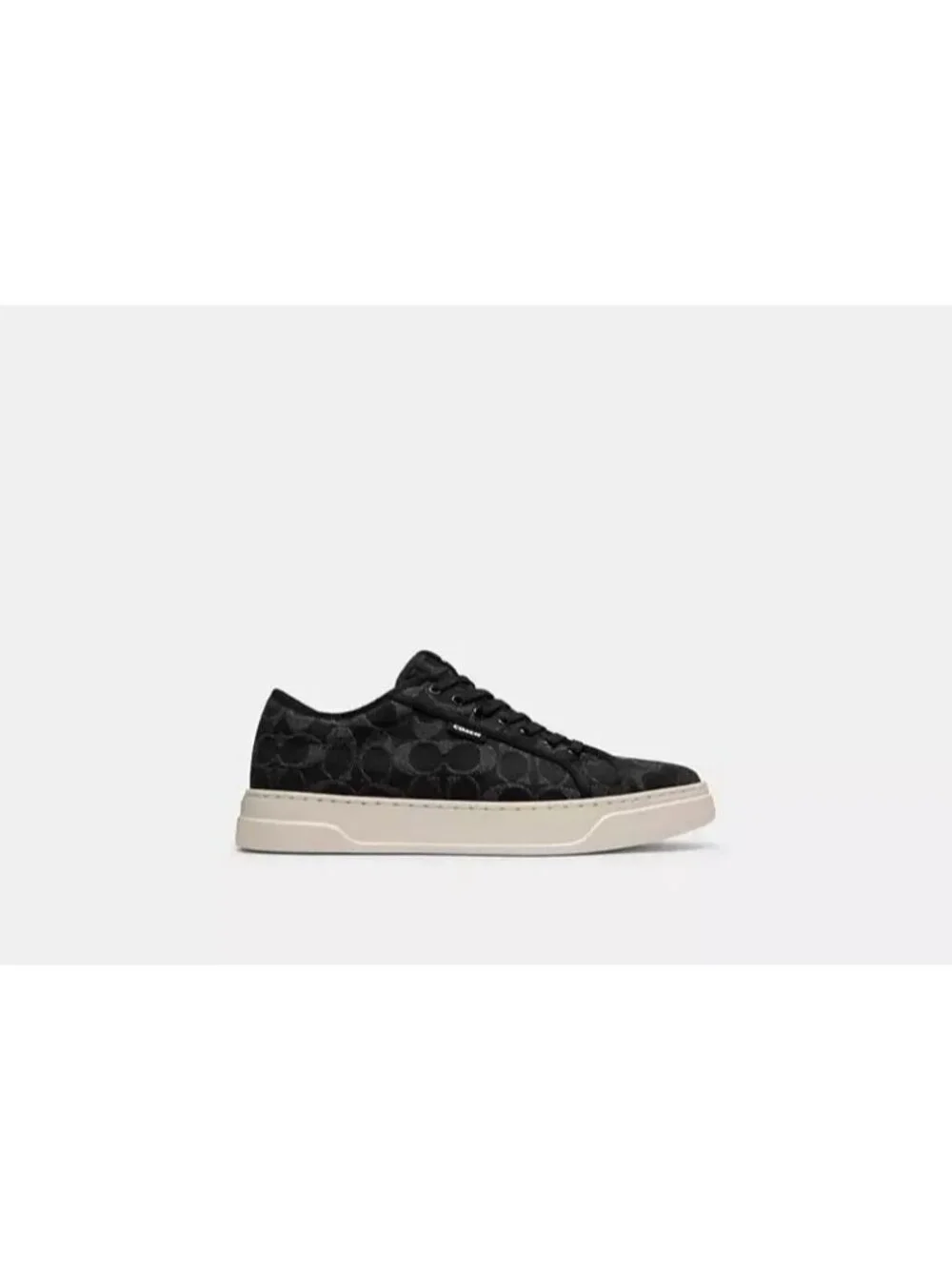Coach Canvas Sneaker in Signature Denim Sneakers Men's Size 12D Black Lace-Up